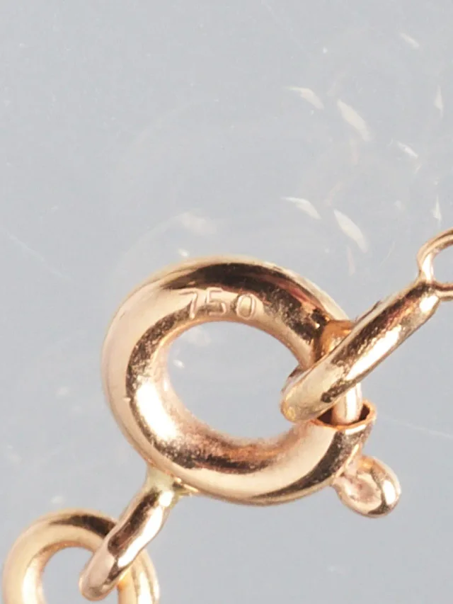 Hermès 18k Rose Gold and Diamond Kelly Pendant in Pink from Yoogis, photo 5 of 8