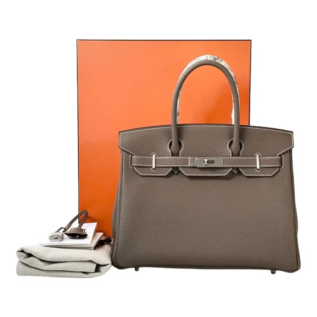 Hermès Birkin 30cm Bag in Etoupe Togo in Taupe Togo leather from Luxury Promise
