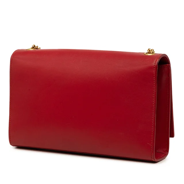 Red Saint Laurent Medium Smooth Calfskin Classic Monogram Kate Tassel Crossbody in Red Calfskin from Designer Revival, photo 2 of 2
