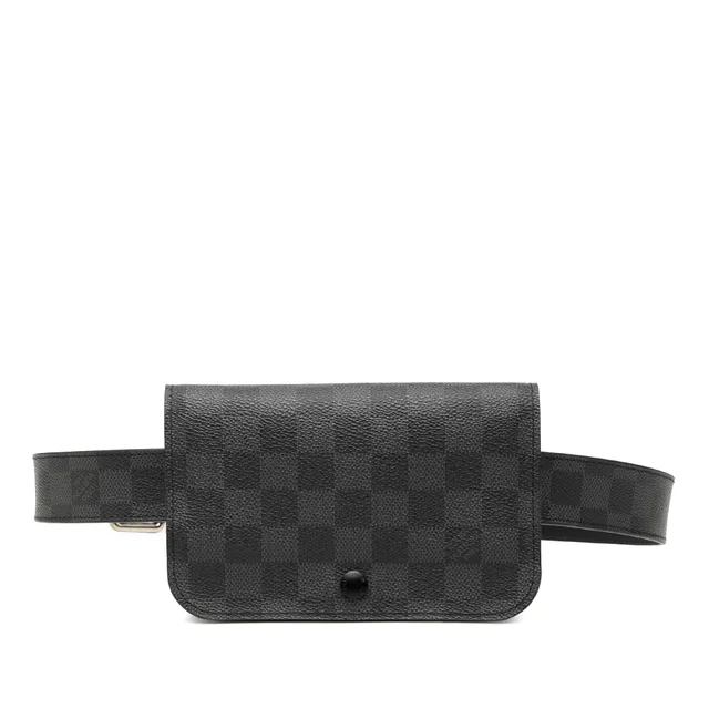 Black Louis Vuitton Damier Graphite Pochette Homme Ceinture Belt Bag in Black Canvas from Designer Revival, photo 1 of 1