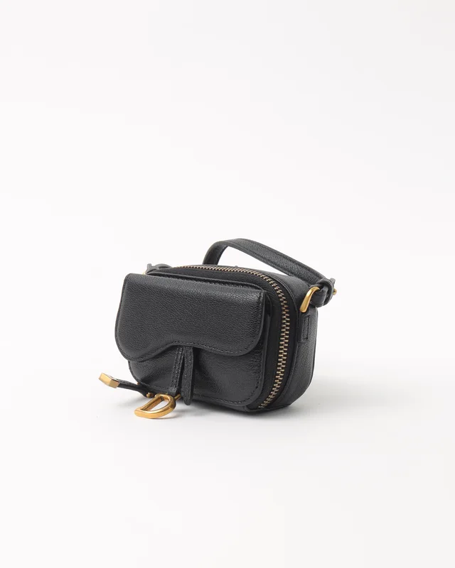 Dior Mini Saddle Strap Pouch in Leather from A Retro Tale, photo 3 of 5