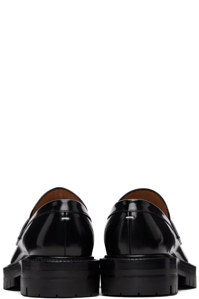 Maison Margiela Black Tabi Loafers, photo 2 of 5 from SSENSE