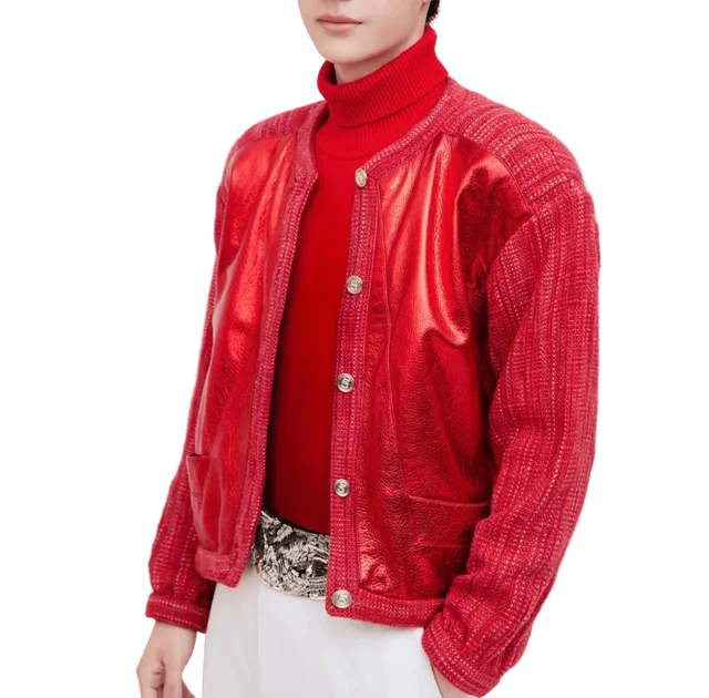 Chanel 21S Red Leather Jacket 36 in Red Leather from Luxury Promise