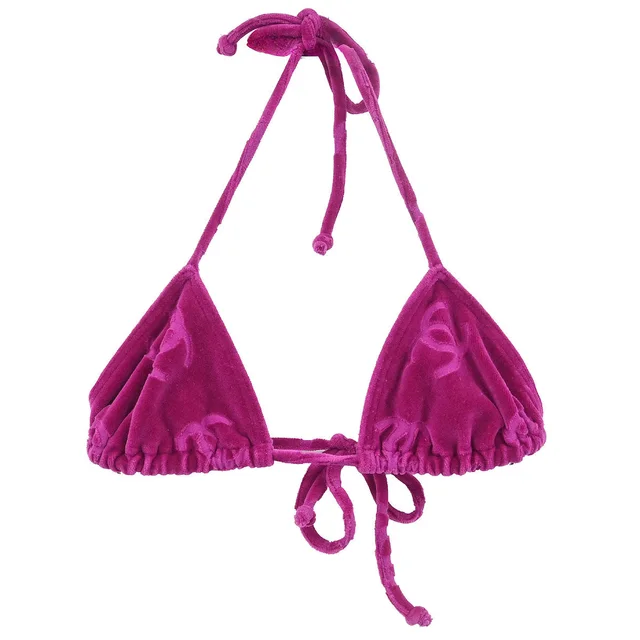 Chanel Purple Pink Velvet Bikini Top #38 in Pink Velvet from AMORE Vintage Tokyo