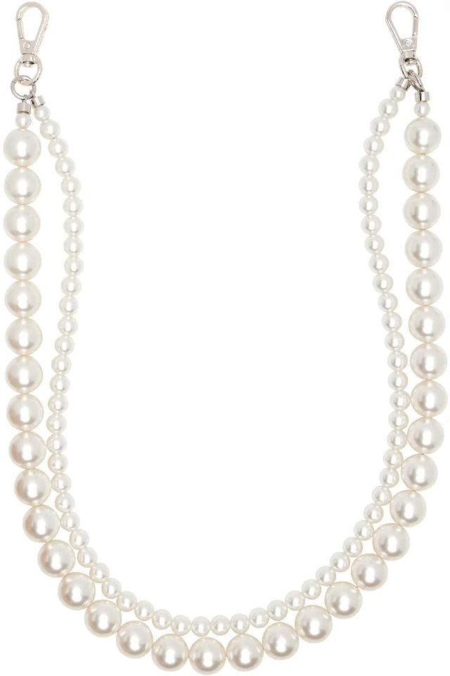 Simone Rocha Off-White Pearl Bag Strap from SSENSE, photo 1 of 1