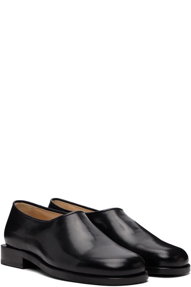 LEMAIRE Black Anatomic Slip On Loafers, photo 4 of 5 from SSENSE