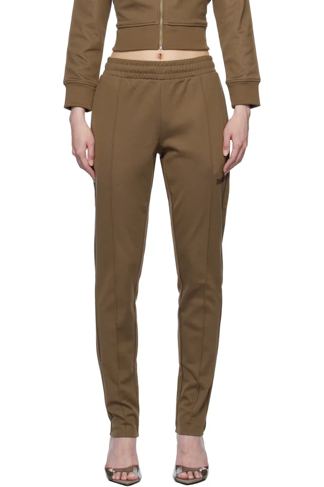 The Attico Brown Bonded Logo Lounge Pants, image 1 of 1 from SSENSE