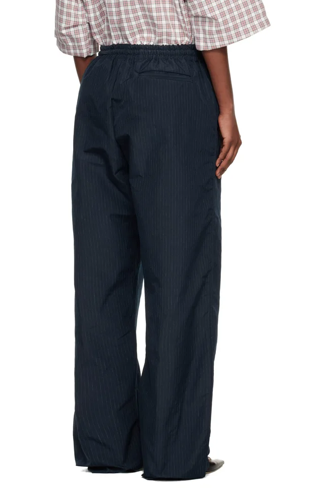 WILLY CHAVARRIA Navy Ruff Rider Track Pants, photo 3 of 4 from SSENSE