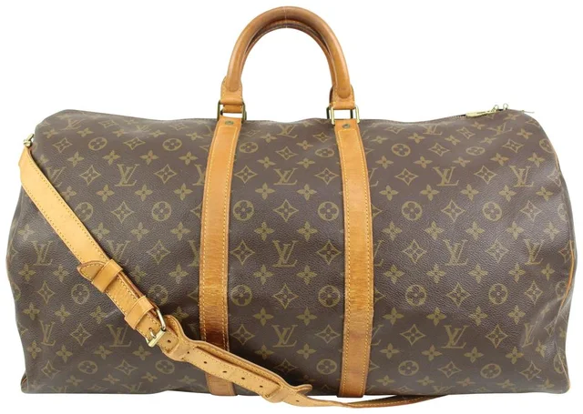 Louis Vuitton Monogram Keepall Bandouliere 55 Duffle Bag with Strap in Canvas from Bagriculture