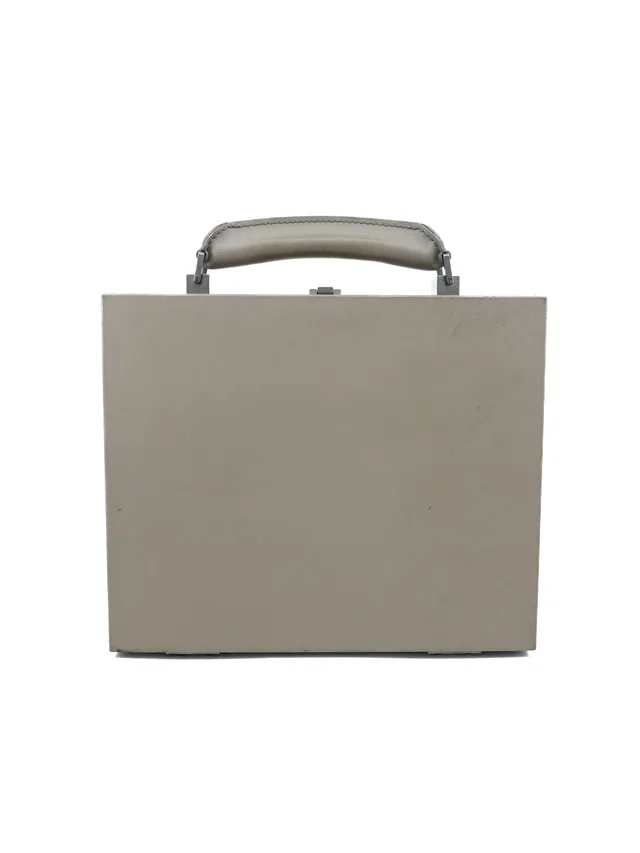 2012 Lanvin Gray Leather Briefcase in Grey Leather from Arcade Vintage