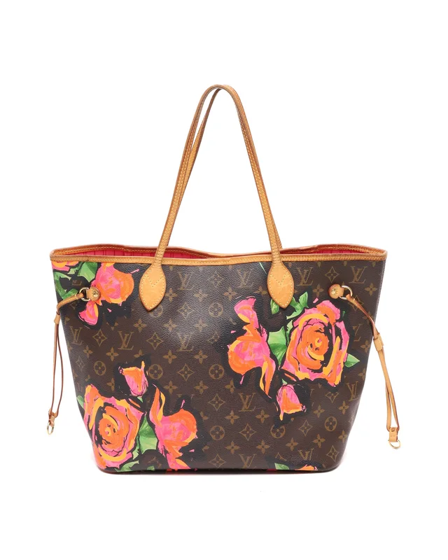 Louis Vuitton Stephen Sprouse Monogram Rose Neverfull MM Tote Bag in Pink Coated canvas from A Retro Tale