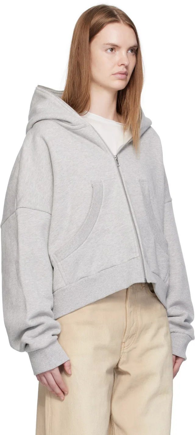 Entire Studios Gray Eternal Zip Hoodie, photo 2 of 4 from SSENSE