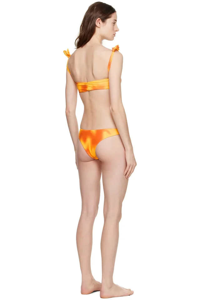 GUIZIO SSENSE Exclusive Yellow & Orange Mona Bikini, photo 3 of 3 from SSENSE