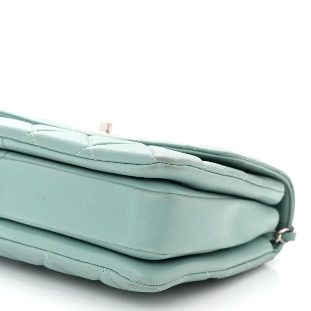 Chanel Quilted Small Trendy CC Flap Dual Handle Bag Light Blue in Blue Lambskin from FASHIONPHILE, photo 10 of 15