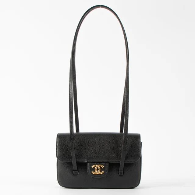 Chanel 26P Black Caviar Mini Preppy Coco bag in Black Caviar leather from Labellov