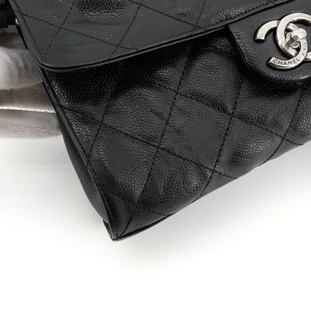 Chanel Black 2013 caviar-quilted CC Crave shoulder bag in Black Caviar leather from Sign of the Times, photo 7 of 11