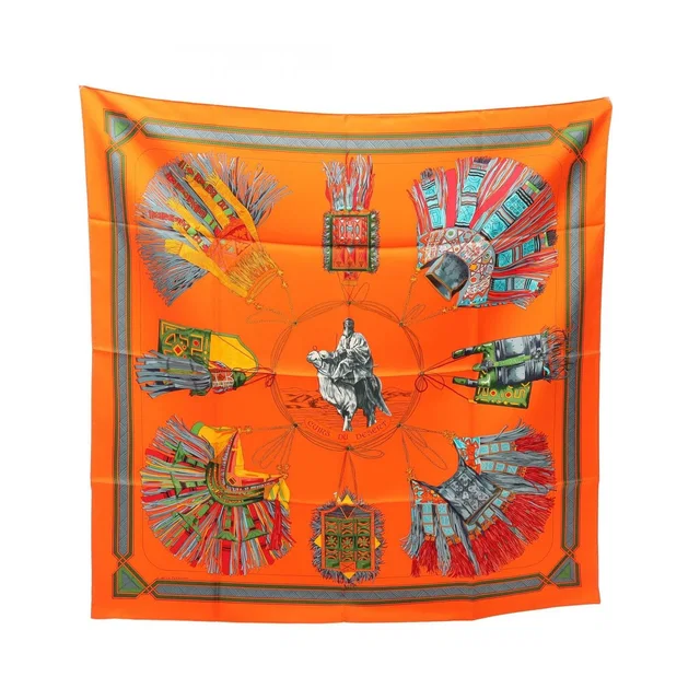 Hermès Scarf Carre 90 Cuirs du Desert Silk in Silk from The Reluxe