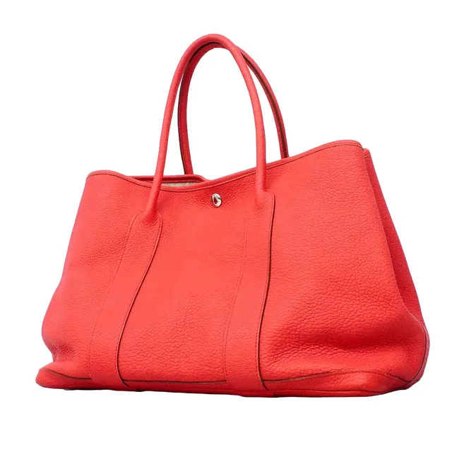 Hermès Tote Garden Party PM Negonda Bougainvillea Silver in Silver from The Reluxe