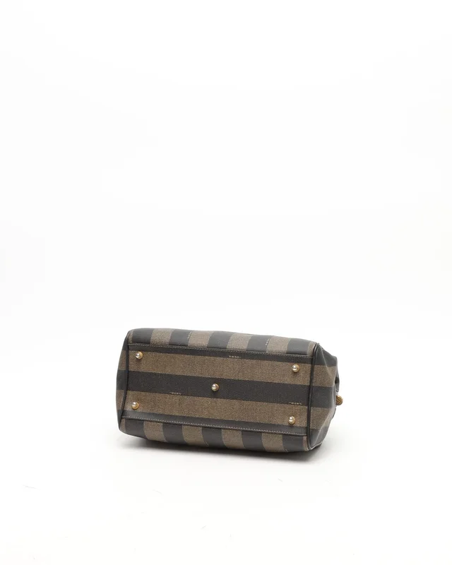 Fendi Pequin Stripe Boston Bag in Canvas from A Retro Tale, photo 5 of 7