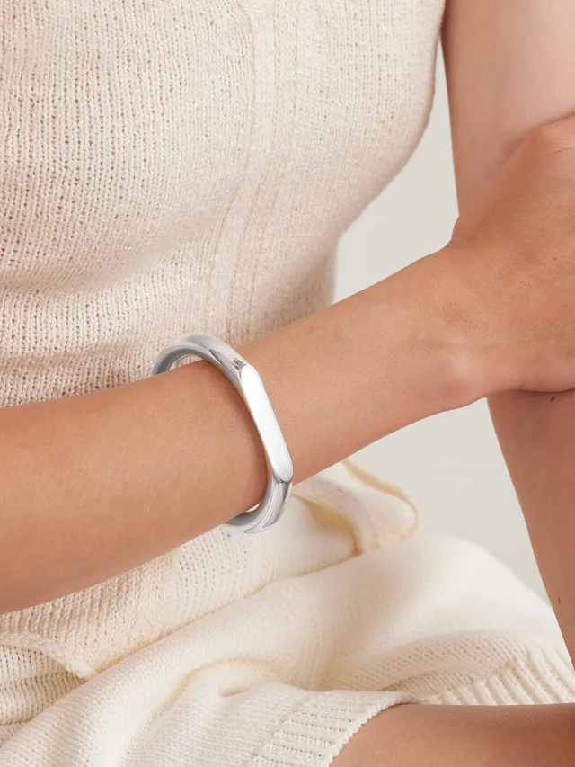 LIÉ STUDIO The Dora silver-plated bangle in Metallic, photo 2 of 2 from NET-A-PORTER (Canada)