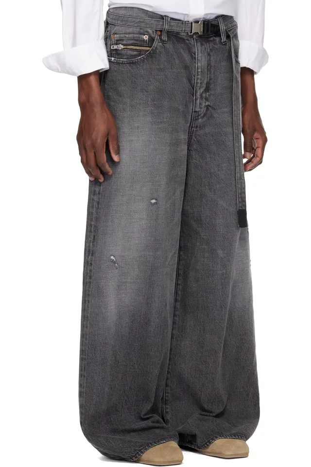 sacai Black BEYONDEXX Jeans, photo 2 of 4 from SSENSE