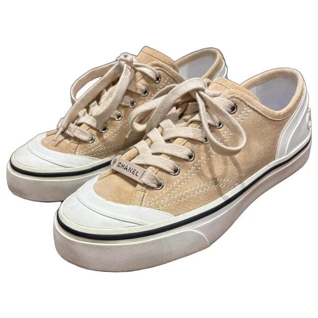 Chanel Beige Suede and rubber Trainers in Beige Suede from HEWI