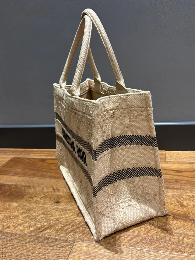 Dior Beige Textile Bags in Beige Woven leather from HEWI, photo 2 of 2