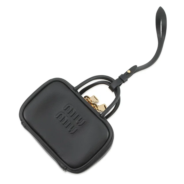 Miu Miu Micro Bag Charm Black5NR036_2F8W_F0002 Leather in Leather from GALLERY RARE