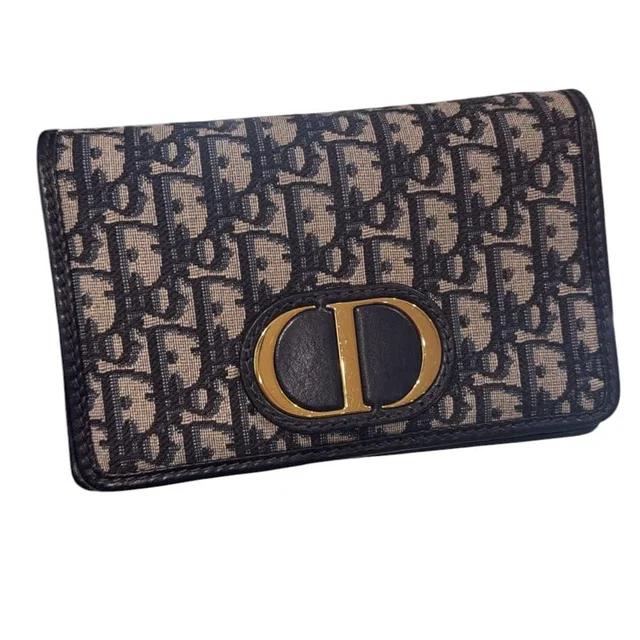 Dior CD Bag in Navy Oblique in Navy from Luxury Promise