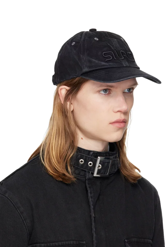 Silas Black Logo Cap, photo 2 of 3 from SSENSE