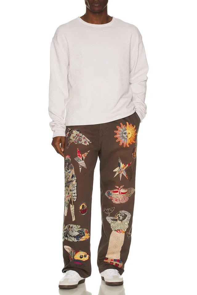 Samuel Zelig Collage Pant in Dark Taupe, photo 4 of 6 from REVOLVE (Canada)