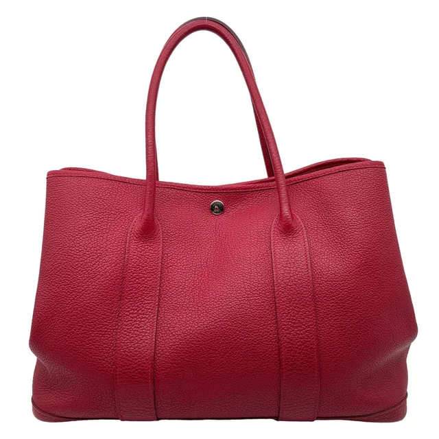 Hermès Garden Party 36 Negonda Leather Tote Bag Red in Red Leather from Dallas Designer Handbags