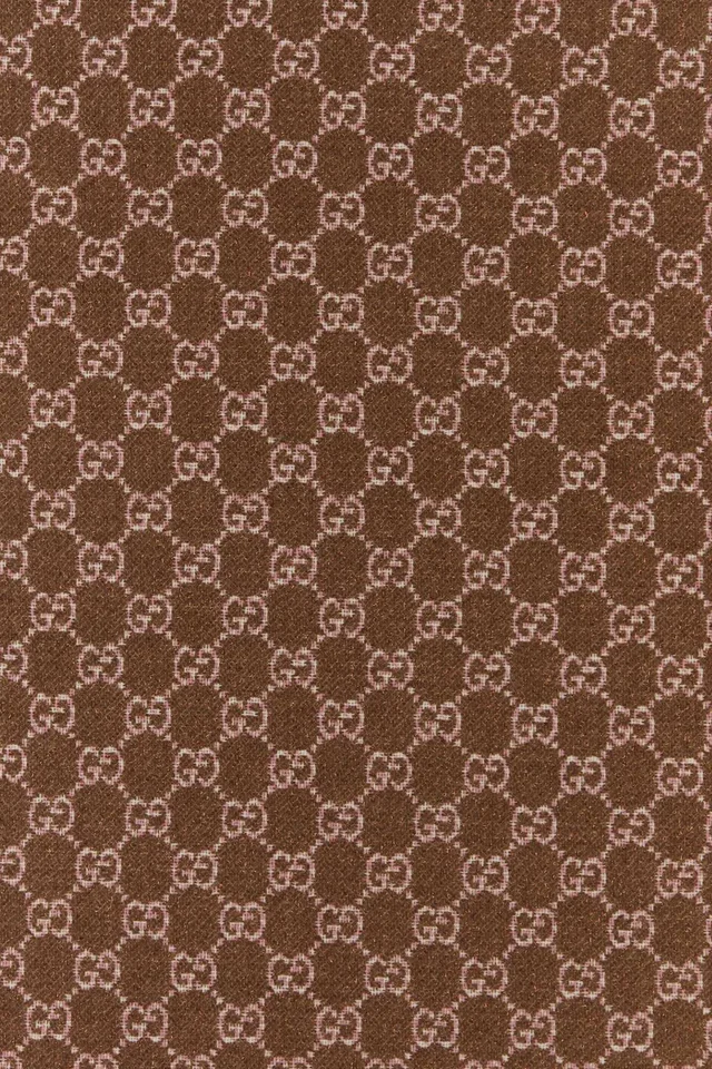 Gucci Stenmix Scarf — Brown Wo Vi Mz Pa Scarfs in Brown Wool from HEWI, photo 3 of 3