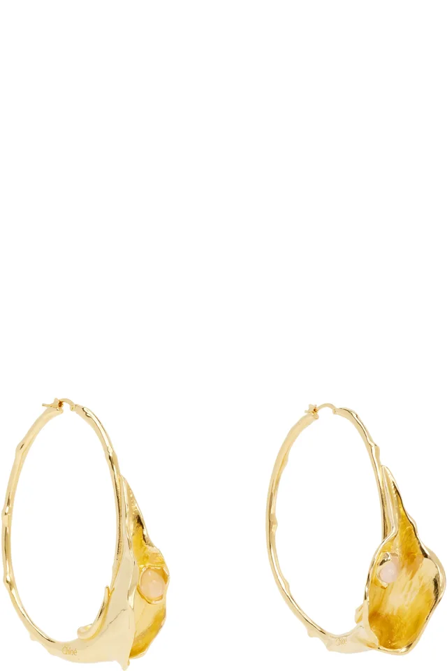 'The Chloé Flower Soul' Hoop Earrings, photo 2 of 2 from SSENSE