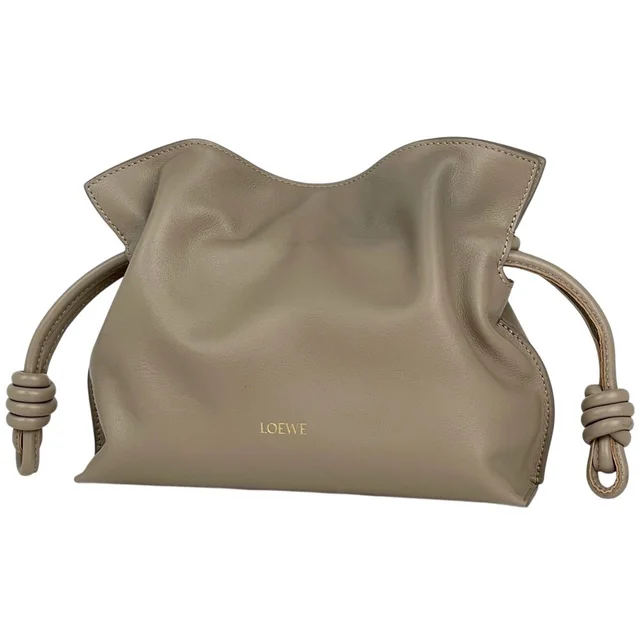 Loewe Flamenco Clutch Mini 2-Way Leather Sand in Leather from The Reluxe