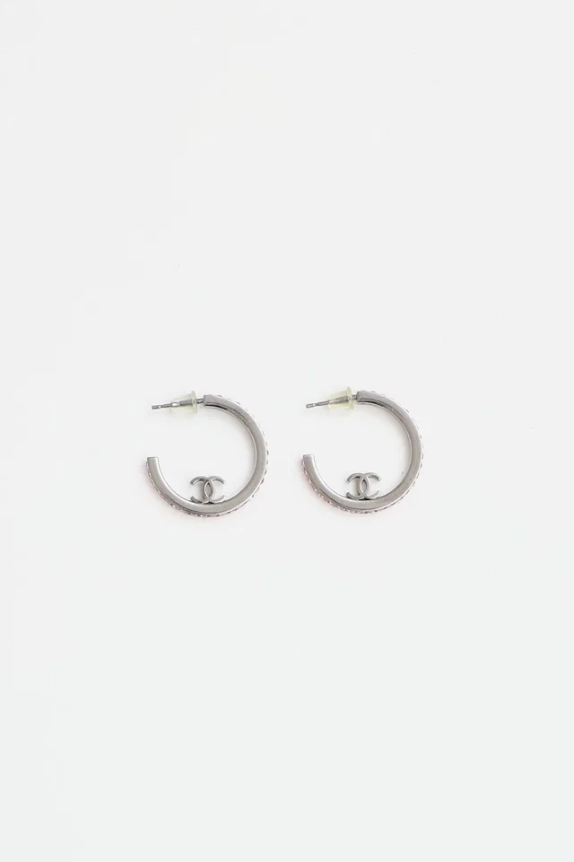 Chanel FW 2017 CC Hoop Earrings from VSP Consignment