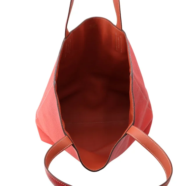 Hermès Double sense Rouge duchesse/Bougainvillier Taurillon Clemence Swift Leather Size 45 in Red Clemence leather from GALLERY RARE, photo 6 of 15