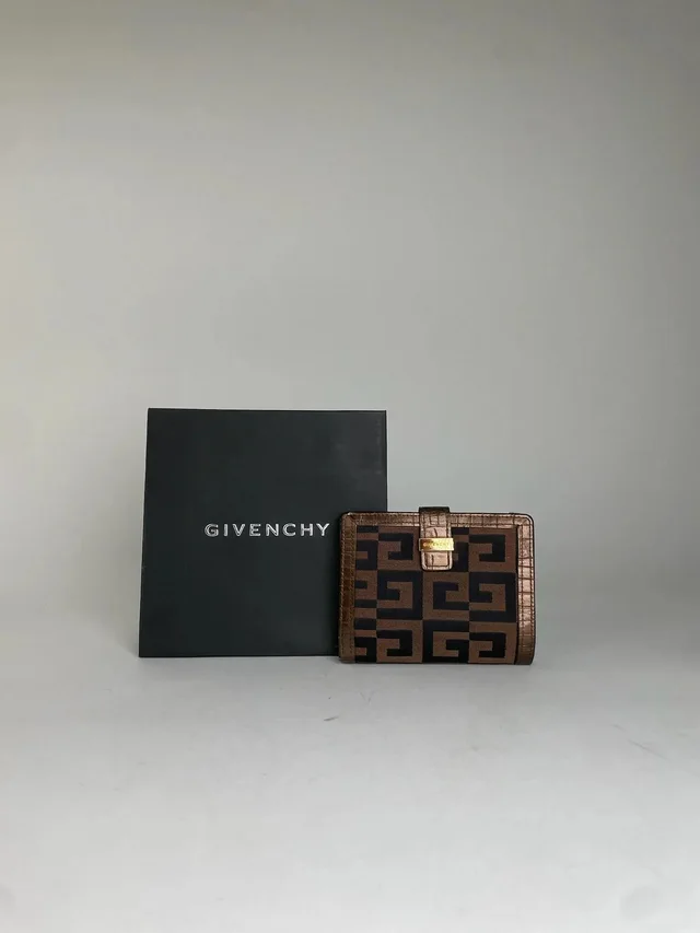Givenchy Vintage Leather Wallet Brown in brown|red Leather from Grailed