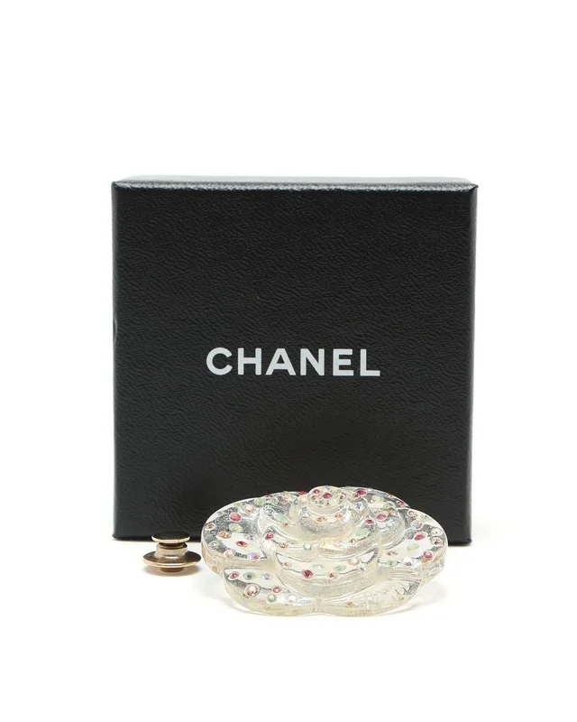 Chanel Coco Mark Camellia Resin Pin Brooch in Resin from A Retro Tale, photo 3 of 3