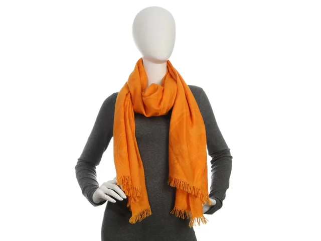 Hermès New Libris Stole in Orange Silk from Ann's Fabulous Finds, photo 4 of 5