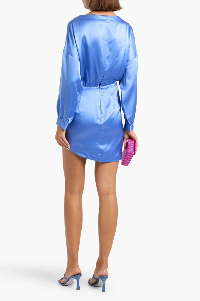Michelle Mason Wrap-Effect Silk-Satin Mini Dress, photo 3 of 4 from THE OUTNET