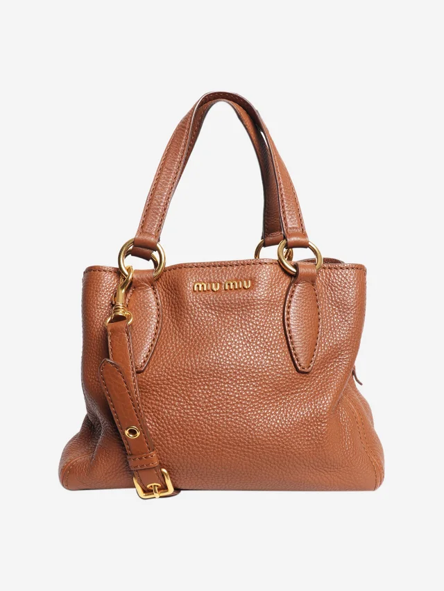 Miu Miu Brown leather 2way bag in Brown Leather from Sign of the Times