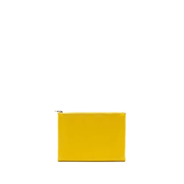 Hermès Atout 20 Pouch Evercolor Yellow/Blue SHW Stamp D in Blue Leather from EMIER