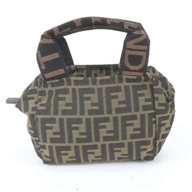 Fendi FF Zucca Leather Handbag Tote Brown in Brown Leather from The Reluxe