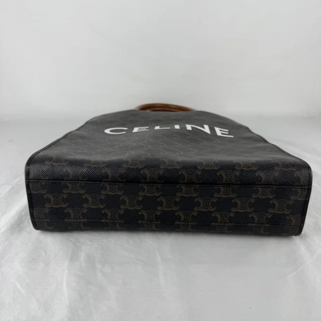 Celine Small Vertical Cabas Bag in calfskin, Canvas from Reowned, photo 5 of 8