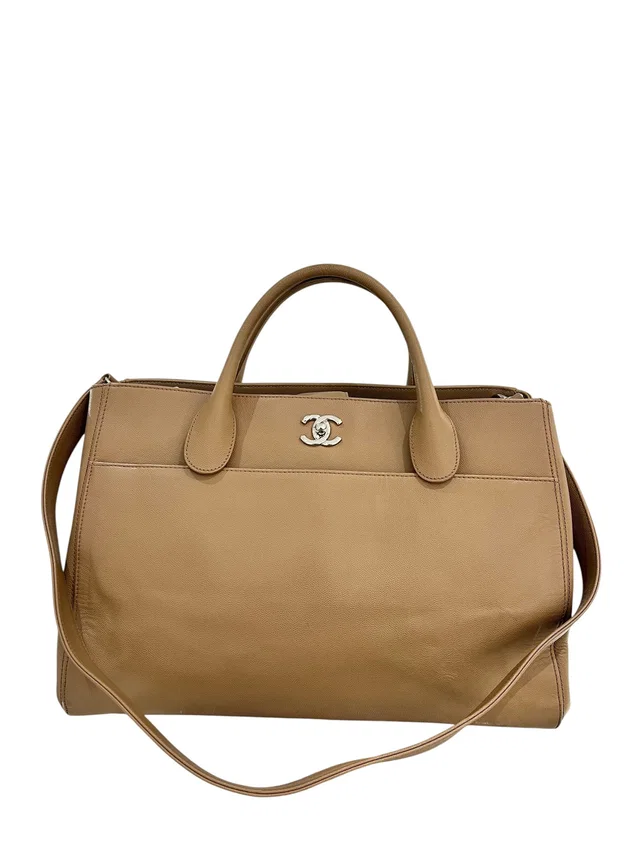 Chanel Cerf Tote Beige Caviar GHW in Beige Caviar leather from Luxury Promise