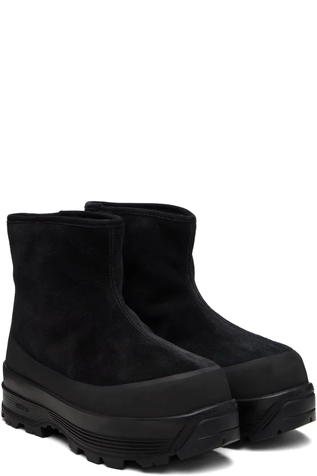 Diemme Black Badia Shearling Boots, photo 4 of 5 from SSENSE
