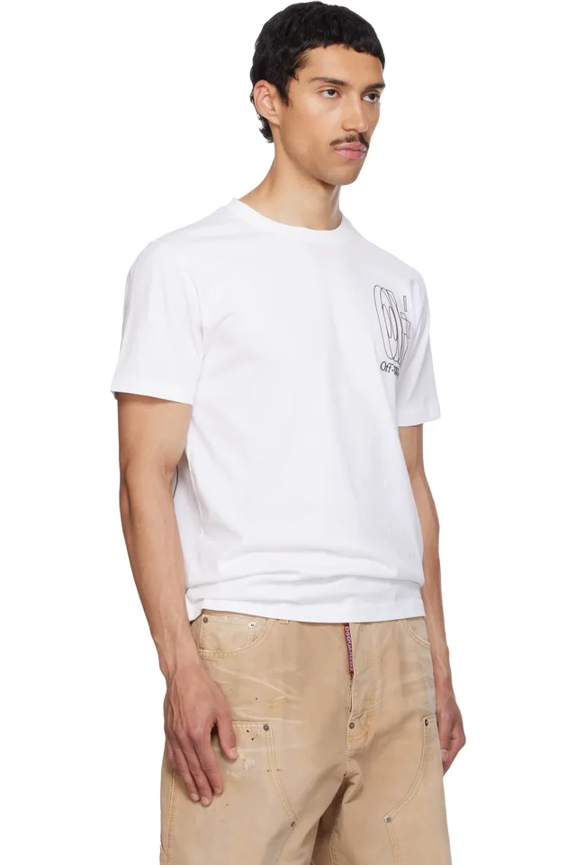 Off-White White Big Double Arrow Slim T-shirt, photo 2 of 5 from SSENSE