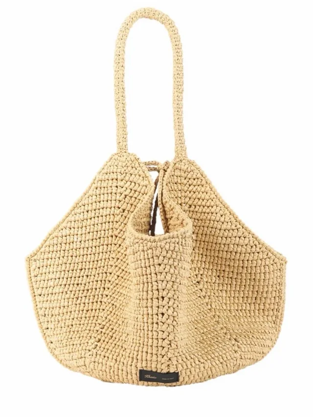 Khaite Beige Handwoven Raffia Tote in brown|neutral Raffia from Poshmark, photo 1 of 1