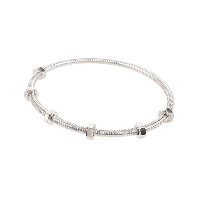 Bracelet Ecrou de Cartier White Gold in White from The Reluxe